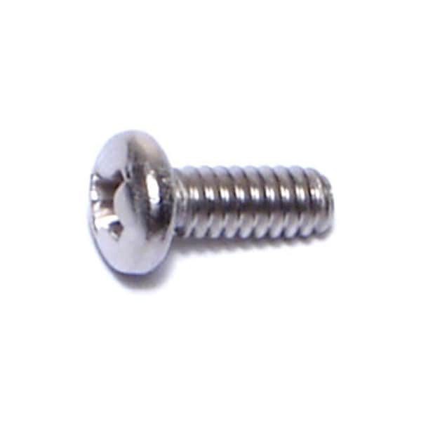 Midwest Fastener #6-32 x 3/8 in Phillips Pan Machine Screw, Plain 18-8 Stainless Steel, 30 PK 63721 - main